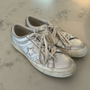Converse Silver Shoes